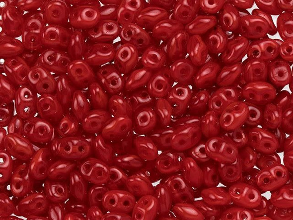 Matubo SuperDuo 2 x 5mm Cherry 2-Hole Seed Bead 2.5-Inch Tube