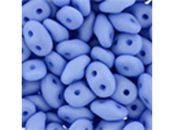 Matubo SuperDuo 2 x 5mm Saturated Periwinkle 2-Hole Seed Bead 2.5-Inch Tube