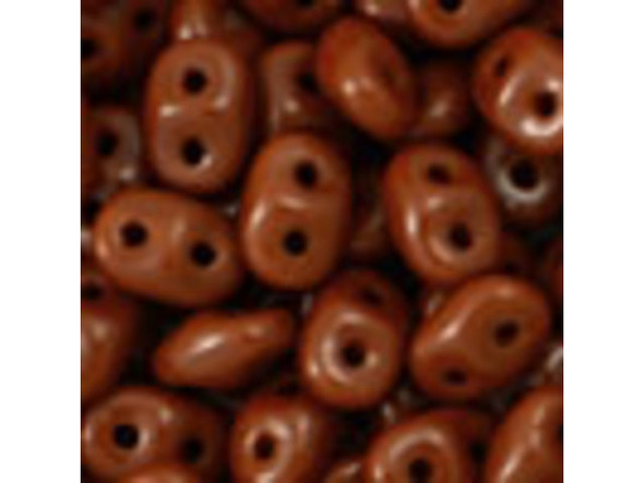 Matubo SuperDuo 2x5mm 2-Hole Umber Seed Bead 2.5-Inch Tube