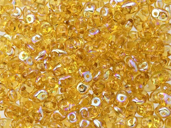 Matubo SuperDuo 2 x 5mm Topaz AB 2-Hole Seed Bead 2.5-Inch Tube