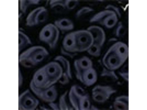 Matubo SuperDuo 2 x 5mm Dark Purple Metallic Suede 2-Hole Seed Bead 2.5-Inch Tube