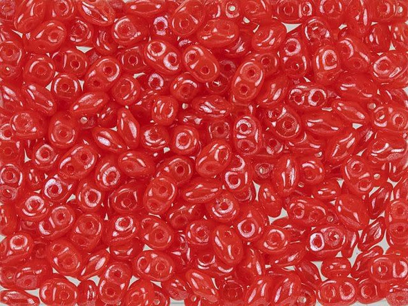 Matubo SuperDuo 2 x 5mm Milky Grapefruit Luster 2-Hole Seed Bead 2.5-Inch Tube
