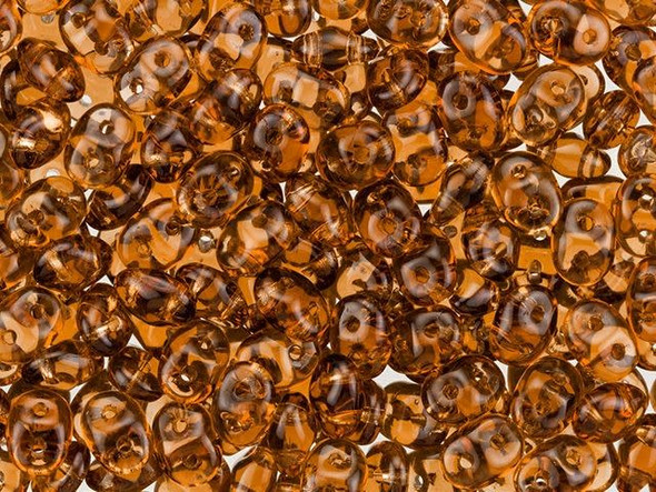 Matubo SuperDuo 2x5mm 2-Hole Smoky Topaz Seed Bead, 2.5 Inch Tube