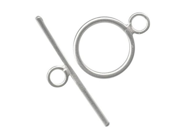 1/10, Silver-Filled Toggle Clasp, Round, 12mm (Each)