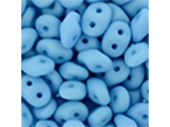 Matubo SuperDuo 2 x 5mm Saturated Neon Baby Blue 2-Hole Seed Bead 2.5-Inch Tube