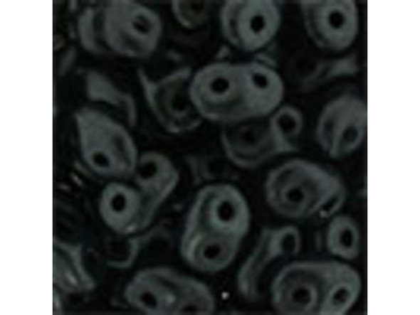 Bring dark and enchanting color to designs with these Matubo SuperDuo beads. Create intricate jewelry designs with Czech glass seed beads! Featuring a unique shape and two stringing holes, these seed beads add a special touch of creativity to your designs. They have tapered edges and nest up nicely when strung, making them ideal for floral and woven designs. Add a special touch to your jewelry with Czech glass seed beads! They feature deep forest green color with a subtle metallic sheen.  