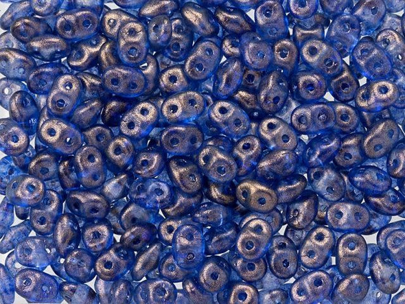 Matubo SuperDuo 2 x 5mm Ultramarine Halo 2-Hole Seed Bead 2.5-Inch Tube