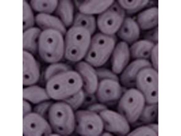 Matubo SuperDuo 2 x 5mm Opaque Amethyst 2-Hole Seed Bead 2.5-Inch Tube