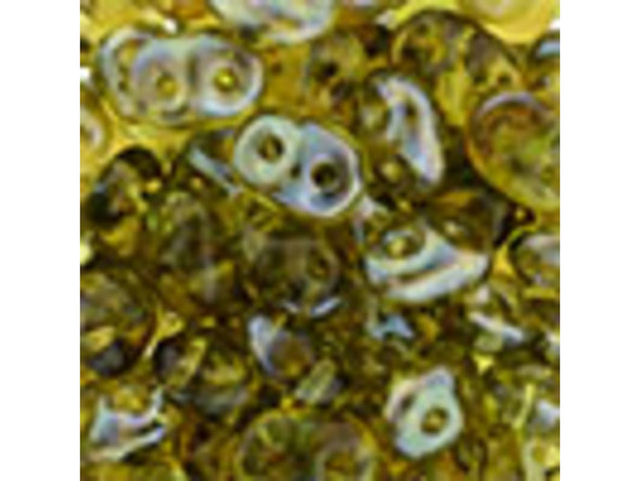 Matubo SuperDuo 2 x 5mm Olivine - Celsian 2-Hole Seed Bead 2.5-Inch Tube