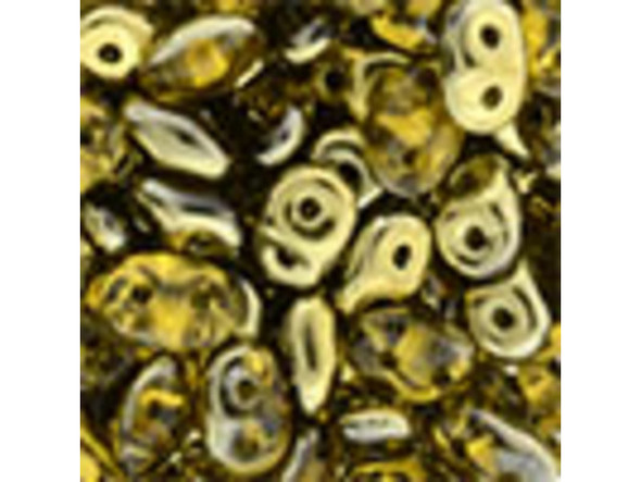 Matubo SuperDuo 2 x 5mm Amber Topaz 2-Hole Seed Bead 2.5-Inch Tube