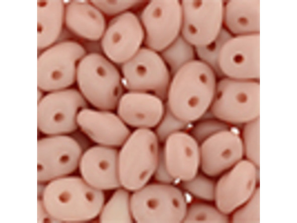 Matubo SuperDuo 2 x 5mm Saturated Peach 2-Hole Seed Bead 2.5-Inch Tube