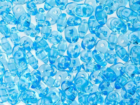 Matubo SuperDuo 2x5mm 2-Hole Aquamarine Seed Bead 2.5-Inch Tube