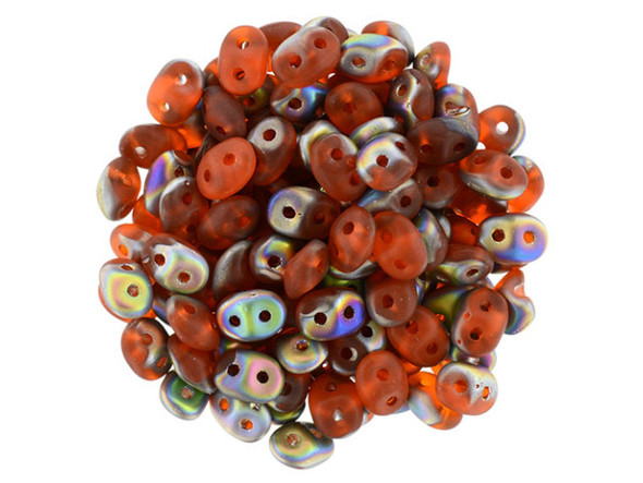 You'll love these SuperDuo 2 x 5mm beads. Create intricate jewelry designs with Czech glass seed beads! Featuring a unique shape and two stringing holes, these seed beads add a special touch of creativity to your designs. They have tapered edges and nest up nicely when strung, making them ideal for floral and woven designs. Add a special touch to your jewelry with Czech glass seed beads!    