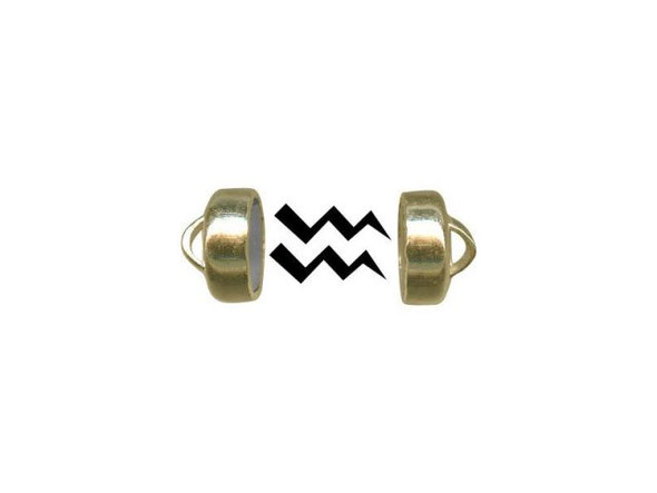 MAG-LOK 1/20, 14kt Gold-Filled Magnetic Jewelry Clasp, Superior Quality, Button, 6mm (Each)