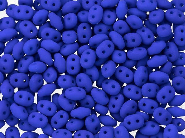 Matubo SuperDuo 2 x 5mm Neon Blue 2-Hole Seed Bead 2.5-Inch Tube