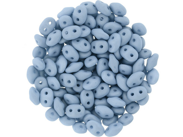 Matubo SuperDuo 2 x 5mm Saturated Dk Sky Blue 2-Hole Seed Bead 2.5-Inch Tube