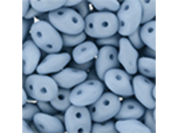 Matubo SuperDuo 2 x 5mm Saturated Dk Sky Blue 2-Hole Seed Bead 2.5-Inch Tube
