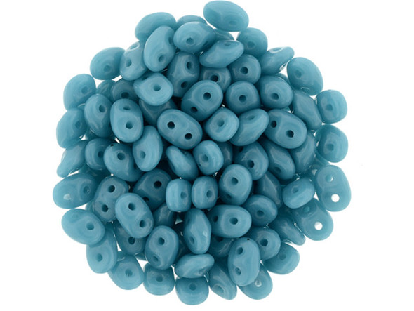 Matubo SuperDuo 2 x 5mm Sleeping Beauty Turquoise 2-Hole Seed Bead 2.5-Inch Tube
