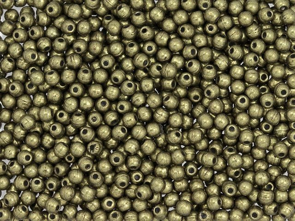 Create stunning DIY jewelry pieces with the Starman Finial Half-Drilled Round Bead. These 2mm round beads feature a rich saturated metallic Emperador color, which showcases an olive green hue. Their half-drilled center accommodates wire ends, cords, fibers, and more, making them ideal for custom head pins or for decorating wire-work ends. The Finial beads work well with memory wire, and you need to use your favorite super glue or epoxy adhesive to secure them in place. Make your jewelry-making project unique by pairing the beads with Czech glass teacup beads or other components. With approximately 400 beads per tube, you have plenty to use for your projects.