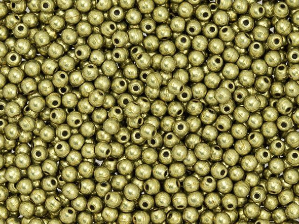 Add a pop of lively color to your DIY jewelry projects with these Starman Finial Half-Drilled Round Beads. These 2mm beads boast a captivating Saturated Metallic Limelight hue that sparkles beautifully in the light. With stringing holes that extend only halfway through the center, these glass beads are ideal for capping off wire ends or for adding a touch of charm to the end of kumihimo or memory wire. Create custom headpins or add them to wire-work ends for a flawless finish. Each tube contains approximately 400 beads, so you'll have plenty of coordinating beads to add to your unique designs. Upgrade your bead collection with these dazzling and versatile Czech glass beads.