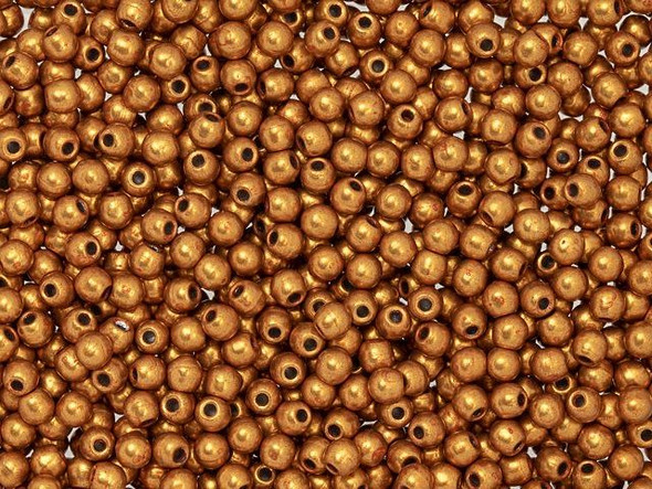 Add some unique flair to your handmade jewelry with these ColorTrends Saturated Metallic Russet Orange Finial Beads by Starman. Crafted from high-quality Czech glass, these 2mm round beads feature half-drilled holes perfect for accommodating wire ends, cords, and fibers. Add them to the ends of wire-work, kumihimo ends, or memory wire for a custom, professional look. These Finial beads can also be used to make your own head pins or decorate memory wire. With their rich, metallic hue, these beads are sure to stand out in any project. Each 2.5-inch tube contains approximately 400 beads, giving you plenty of sparkly options for any DIY design.