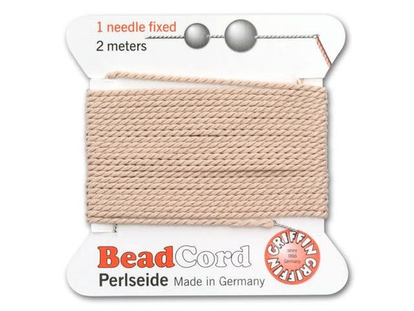 Griffin Bead Cord 100% Silk - Size 12 (0.98mm) Light Pink