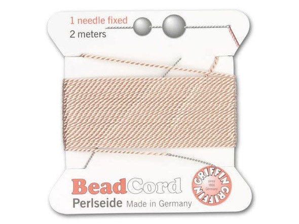 Griffin Bead Cord 100% Silk - Size 7 (0.75mm) Light Pink