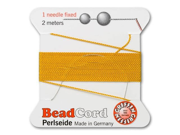 Griffin Bead Cord 100% Silk - Size 3 (0.50mm) Amber