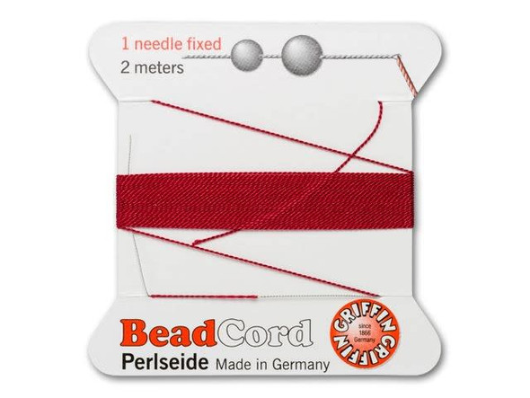 Griffin Bead Cord 100% Silk - Size 1 (0.35mm) Garnet