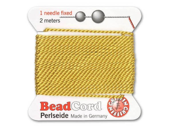 Griffin Bead Cord 100% Silk - Size 16 (1.05mm) Amber