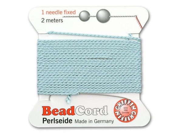 Griffin Bead Cord 100% Silk - Size 12 (0.98mm) Turquoise
