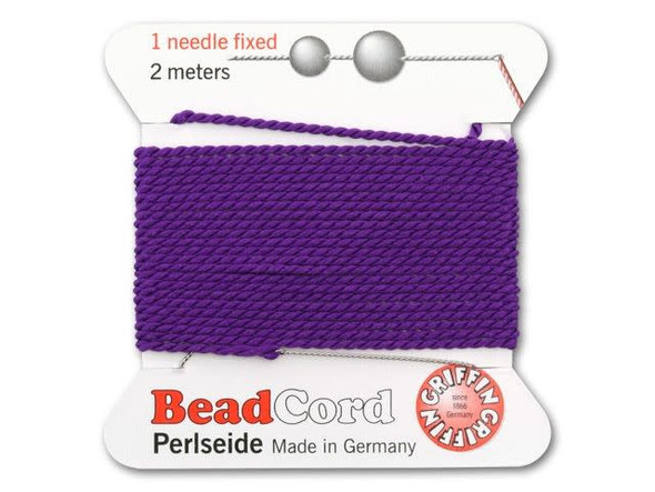 Griffin Bead Cord 100% Silk - Size 12 (0.98mm) Amethyst