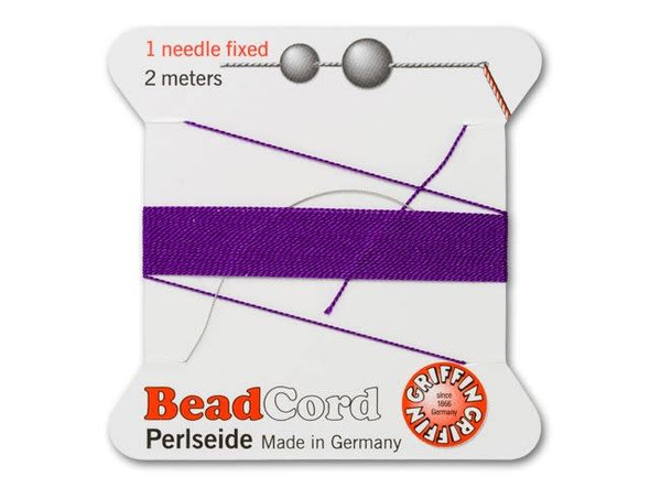 Griffin Bead Cord 100% Silk - Size 1 (0.35mm) Amethyst