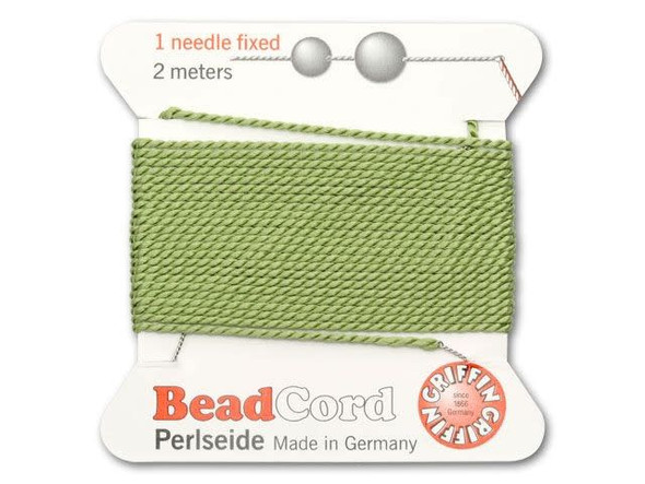 Griffin Bead Cord 100% Silk - Size 10 (0.90mm) Jade Green