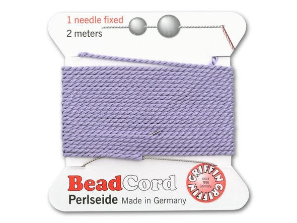 Griffin Bead Cord 100% Silk - Size 12 (0.98mm) Lilac