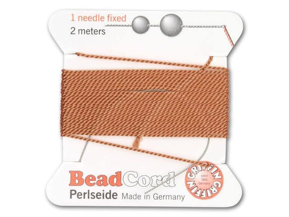 Griffin Bead Cord 100% Silk - Size 7 (0.75mm) Cornelian