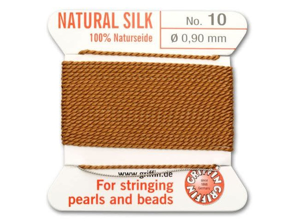 Griffin Bead Cord 100% Silk - Size 10 (0.90mm) Cornelian