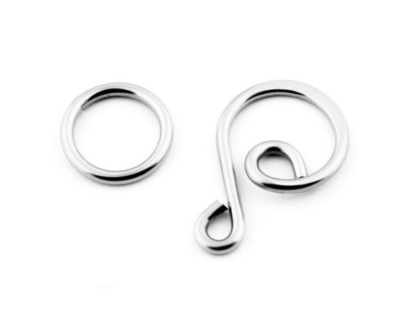 Weave Got Maille Treble Hook Jewelry Clasp - Silver Color (Each)