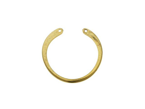 Nunn Design Antique Gold-Plated Brass Open Circle Wire Frame Pendant