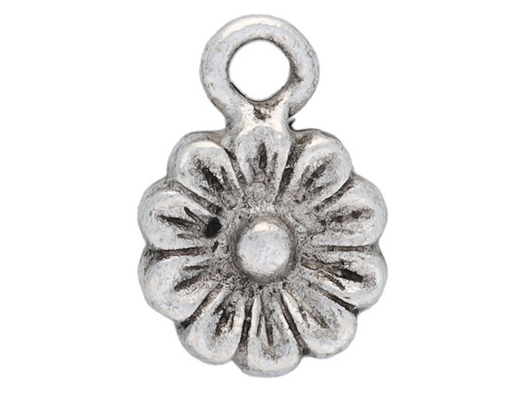Nunn Design Antique Silver-Plated Pewter Itsy Charm Flower Aster