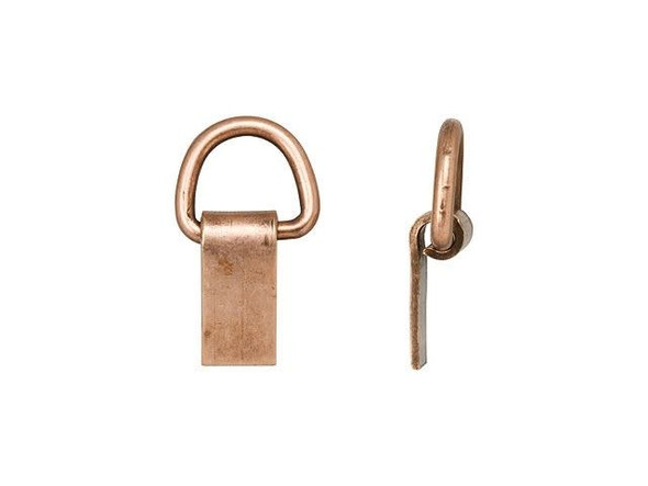 Nunn Design Antique Copper-Plated Brass 6 x 4mm Hinged-Loop Bail