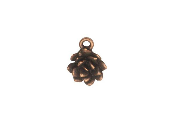 Nunn Design Antique Copper-Plated Pewter 12mm Succulent Charm