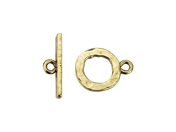 Nunn Design Gold-Plated Pewter Small Hammered Toggle Clasp Set