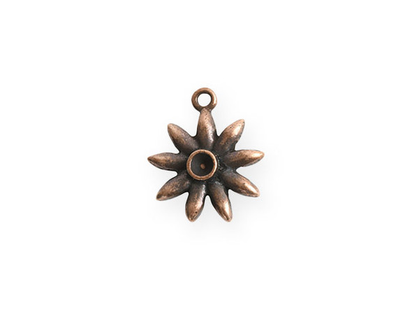 Nunn Design Antique Copper-Plated Pewter Tiny Bezel Burst Pendant