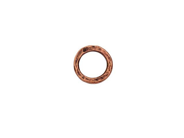 Nunn Design Antique Copper-Plated Pewter Small Hammered Circle Hoop