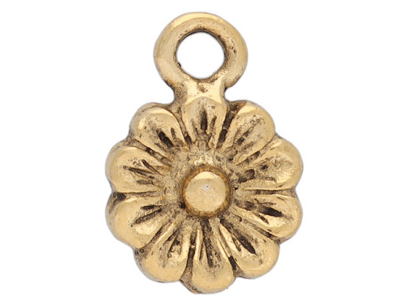 Nunn Design Antique Gold-Plated Pewter Itsy Charm Flower Aster