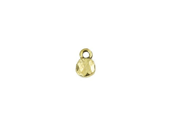 Nunn Design Antique Gold-Plated Pewter 6mm Faceted Circle Charm