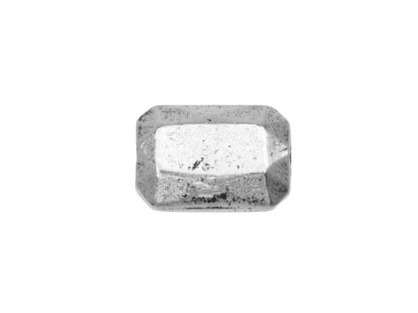 Go for an elegant look with this Nunn Design bead. This bead features a classic rectangular shape with a faceted surface, much like high-end gemstone cuts. The stringing hole runs vertically through the shape, so you can add it to stringing projects or dangle it from head pins and eye pins. It's sure to stand out in your jewelry designs. Use it alongside colorful beads for a pop of shine.