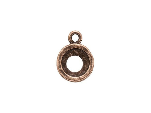 Nunn Design Antique Copper-Plated Pewter 8mm Open Back Bezel Circle Charm