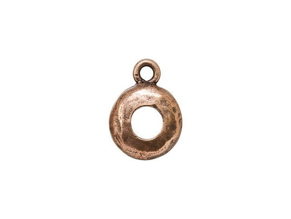 Nunn Design Antique Copper-Plated Pewter 8mm Open Back Bezel Circle Charm